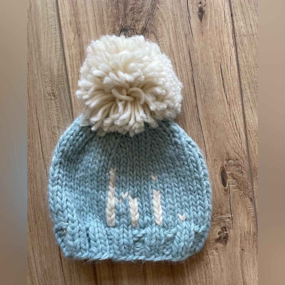“hi” Baby Knit Pom Beanie